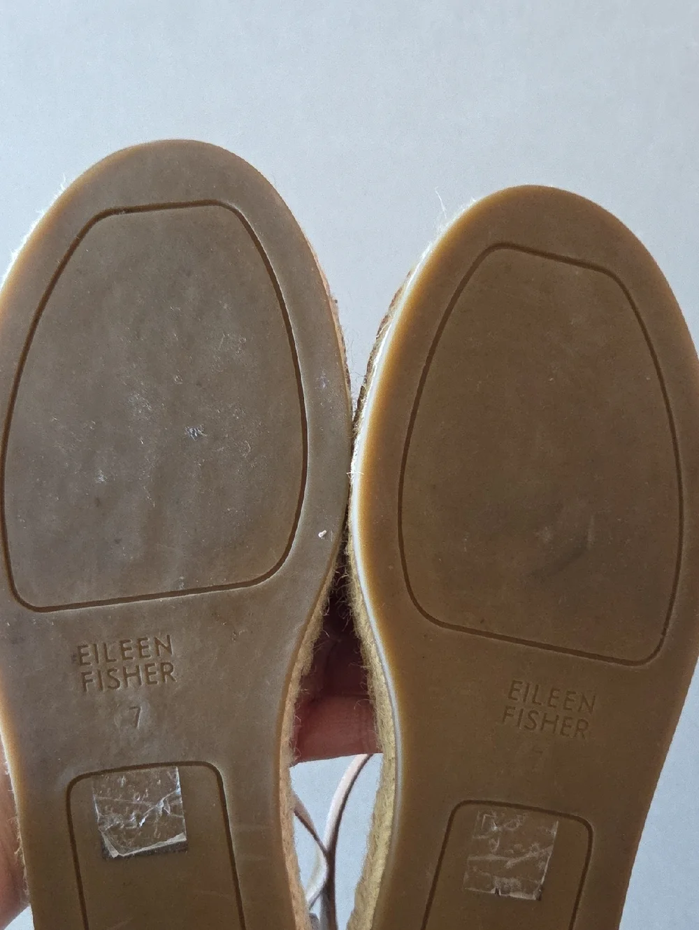 Eileen Fisher Tan Lala Leather Ankle-Strap Espadrille Vacay Summer Travel Size 7
